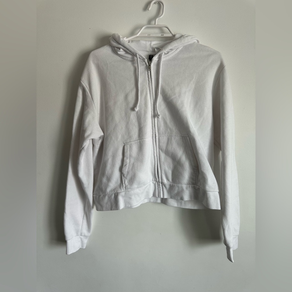 H&M Cropped Zip Up Hoodie